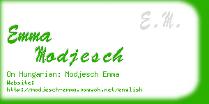 emma modjesch business card